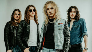 Bloodstain band photo – Jonathan Thyberg, Tobias Lindström, Oskar Lindroos, Benjamin Norgren